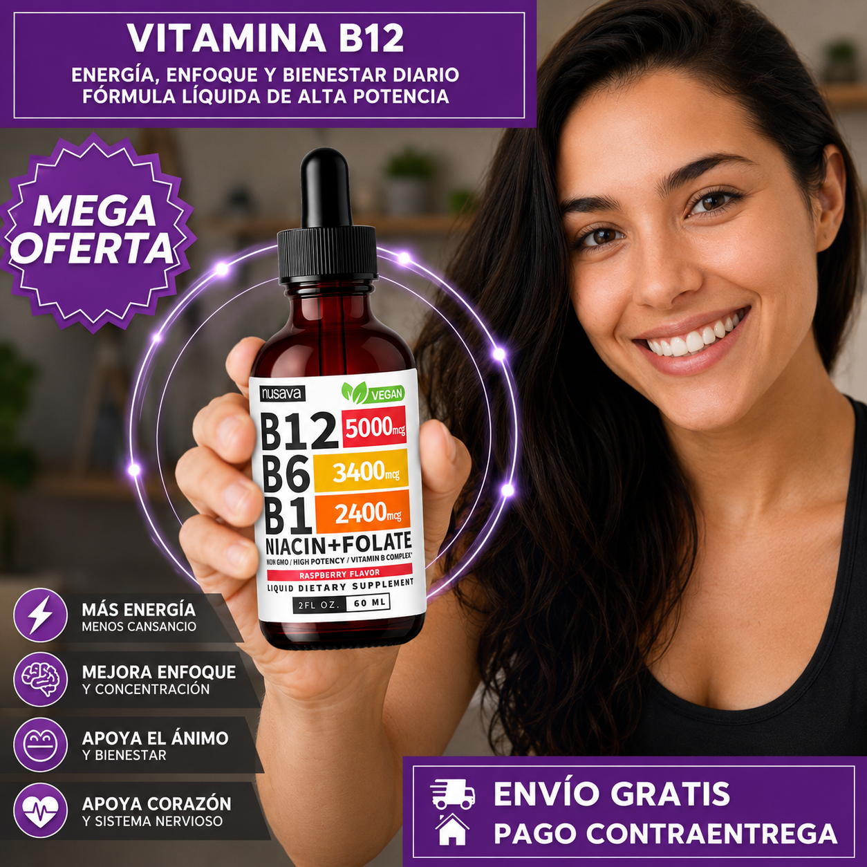 VITAMINA B12™ Suplemento: Energía Natural para Combatir el Cansancio Diario