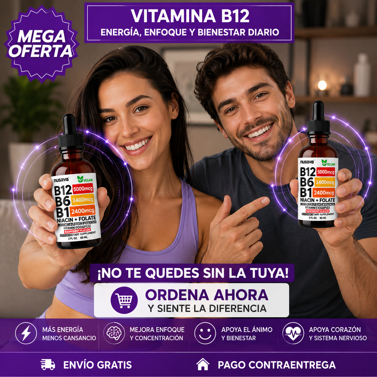 VITAMINA B12™ Suplemento: Energía Natural para Combatir el Cansancio Diario