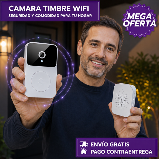 CAMARA TIMBRE WIFI™ Timbre Inteligente: Protege tu Hogar Desde Cualquier Lugar