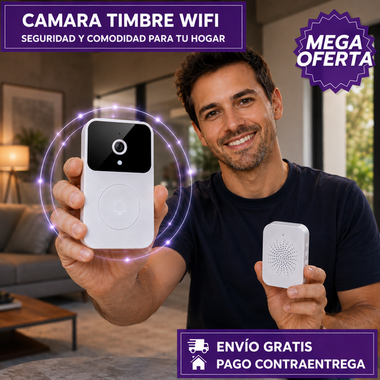CAMARA TIMBRE WIFI™ Timbre Inteligente: Protege tu Hogar Desde Cualquier Lugar