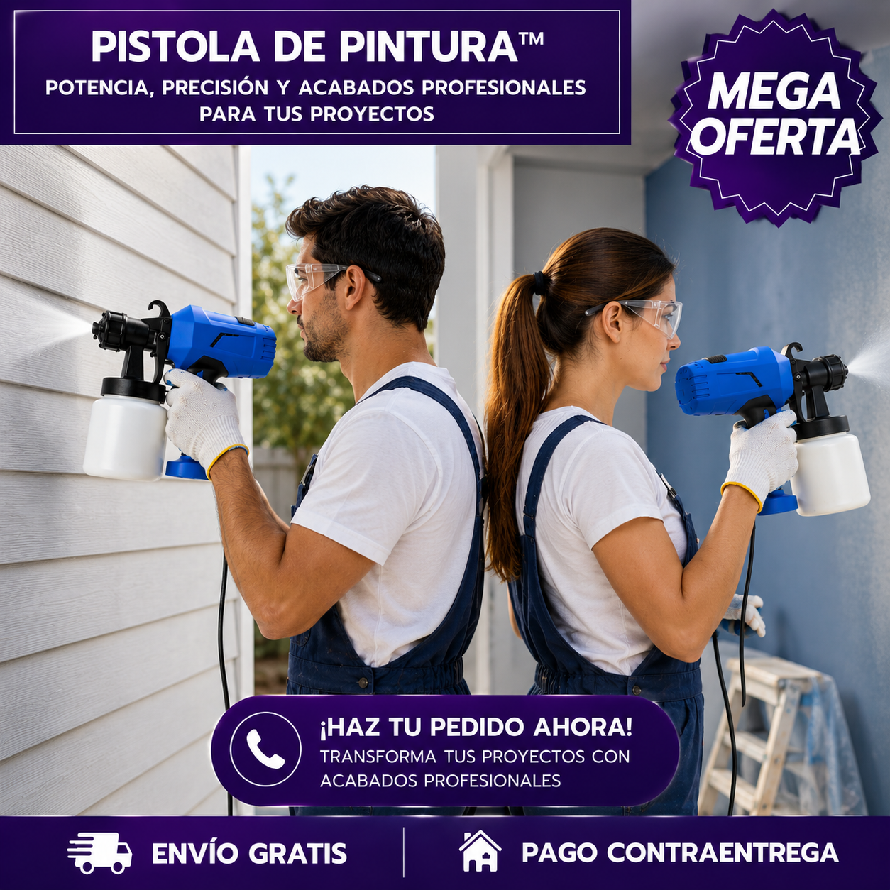 PISTOLA DE PINTURA™ Pulverizador: Pinta Fácilmente con Acabados Profesionales